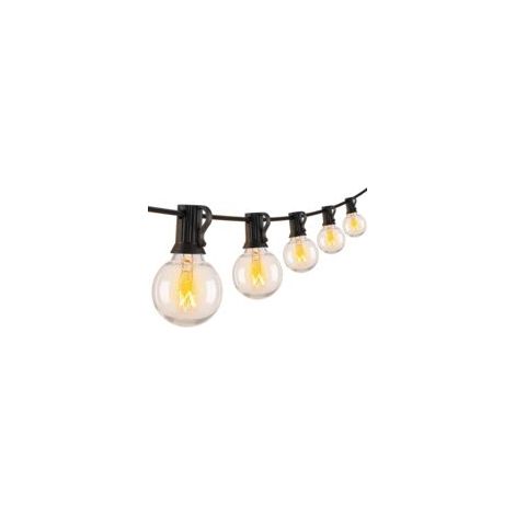 Guirnalda de luces LED G40 para exteriores (25 + 2), impermeable, 8,5 metros, ideal para jardín, patio, bodas y Navidad.