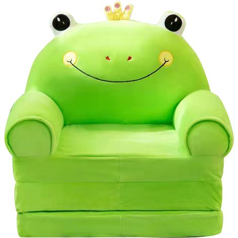 Canapé-lit pliable pour enfants, fauteuil princesse pour tout-petits de 1 à 3 ans, forme dessin animé, mousse haute densité, canapé dépliable pour chambre, canapé-lit pour filles (1/5)