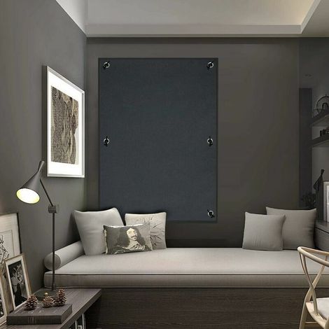 Rideau occultant rideaux thermiques gris 60 x 120 cm (1/4)
