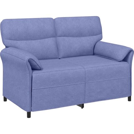 Divano a 2 Posti 2 posto Blu jeans 138 x 83 x 95 cm Tessuto vidaXL (1/5)