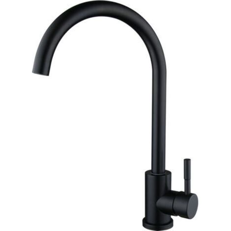 Black Kitchen Faucet, Kitchen Mixer Tap 360° Swivel, Kitchen Faucet with High Spout, Black Hot & Cold Sink Faucet Available (1/5)