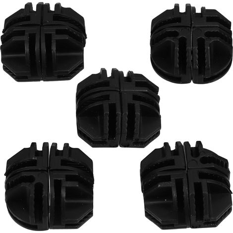 Connecteurs cubiques en fil métallique pour rangement modulaire , plastique , lot de 20 , noirs , fa (1/5)