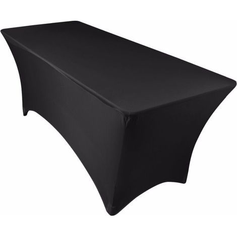 Housse de table pour table pliante 183 CM - noir, housse de table élastique, housse de table pour clubs et restaurants (1/5)