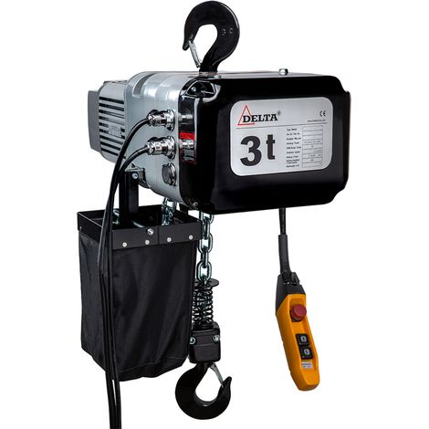 DELTA Elektrischer Kettenzug DTS – 400V - Tragkraft 3,0t Hubhöhe 3m 1 Geschwindigkeit