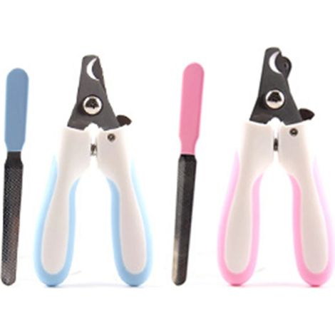 Outils de toilettage pour animaux : ciseaux et lime à ongles pour animaux. Taille : petite, bleue. (1/5)