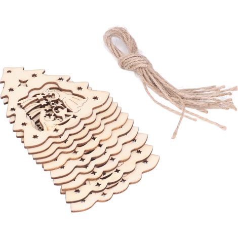 Ornements de Noël en Bois à Suspendre - Arbre Creux DIY pour Décoration d'Intérieur (1/5)