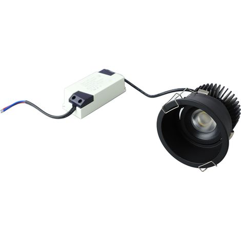 Spot LED encastrable 10 W pour Tuya, absorption lumineuse 30°, orientable 100-265 V, pour salon, hôtel, noir. (1/5)
