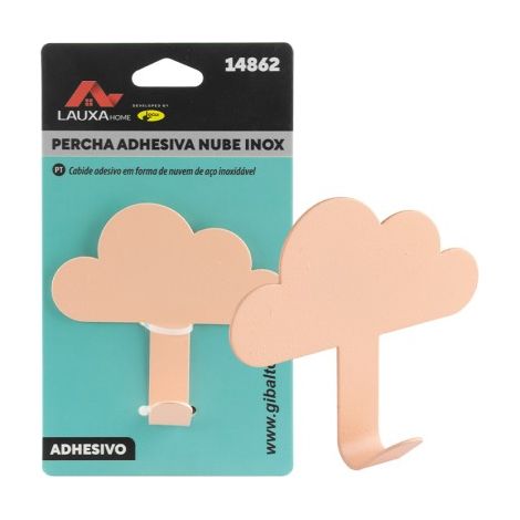 Percha Adhesiva Nube Lauxa Home Pack 12 Uds Colores Variados Acero Inoxidable  7.5x7cm 2kg (1/5)