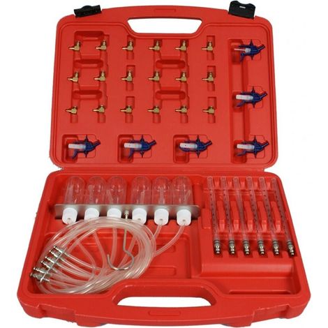 KIT TESTER CONTROLLO PROVA INIETTORI MOTORE DIESEL INIETTORE ADATTATORI CA-HD157 (1/2)