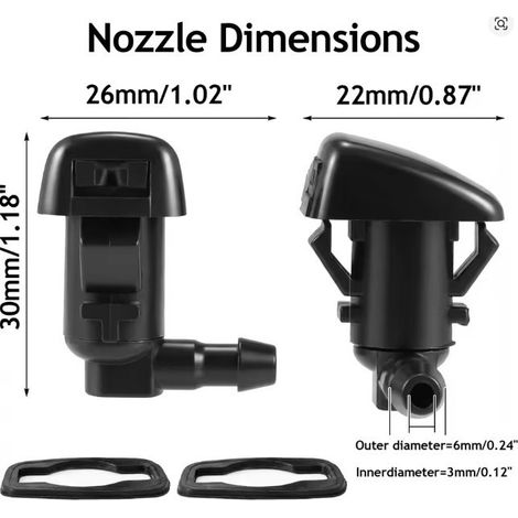 22944961 Pair of windshield washer fluid for Chevrolet Colorado 2015 - 2021 (1/5)