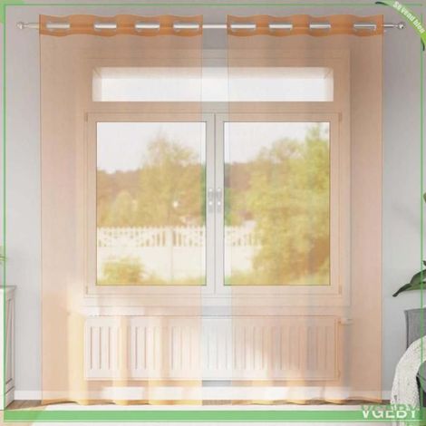 4102140 Rideaux en voile avec illets 2 pcs terre cuite (1/5)