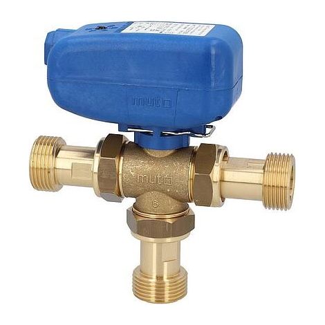 Vanne à bille électrique MUT TMO 3 voies, commande SPST 230 V, DN 25(1") AG (1/2)
