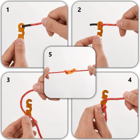 Cordes de haubanage avec clés réfléchissantes 8 pcs 4 m 4 mm