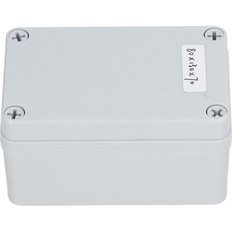Boîte de jonction électrique grise avec platine de montage, étanche IP67, résistante aux chocs, boîtier pratique pour projet électrique (1/5)