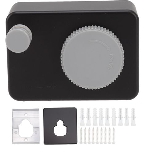 Fil à linge rétractable mural Inox et ABS 4,2m Noir (1/4)