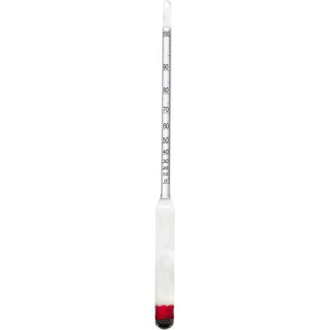 Alcoomètre Alkoholmessgerät Alkoholspindel 0-100% pour Spiritueux Alcools Distillés Mesure Précise Concentration Volumique Professionnelle Bartenders Brasseries