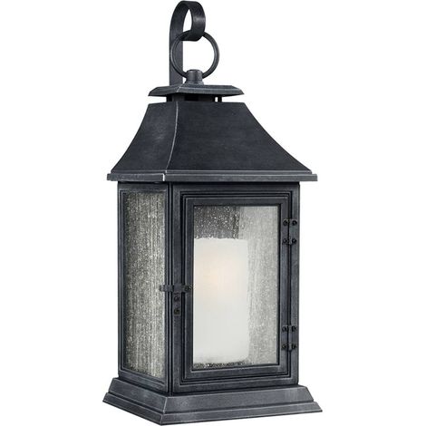 Lampada da esterno lampada da parete Lanterna H 89,1 cm Porta d'ingresso a battente in stile vintage (1/5)