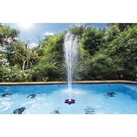 Fontaine de piscine à design floral, alimentée par pompe de filtration – compatible avec systèmes de filtration existants, installation facile (1/2)