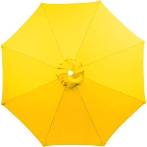 Ersatzbezug für 2,7 m großen 8-Streben-Sonnenschirm, UV-Schutzbezug, gelbes Schirmdach (1/5)