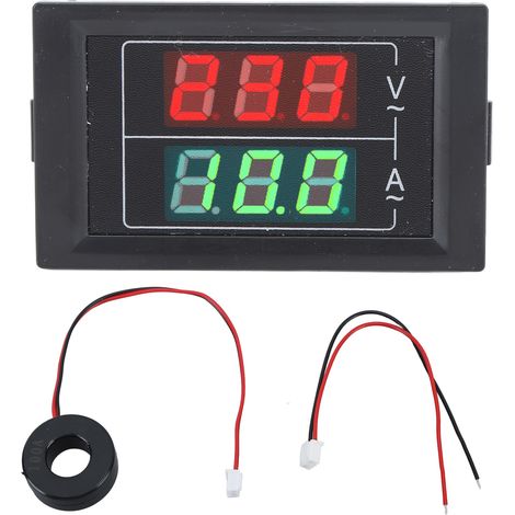 Compteur d'énergie monophasé 2 fils, voltmètre et ampèremètre numérique LED, AC 60-500 V, 0-100 A (1/5)