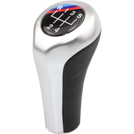 Convient pour pommeau de levier de vitesse BMW, tête de levier de vitesse BMW, levier de vitesse argenté 5/6 vitesses, pièces de modification de levier de vitesse, standard argenté 5 vitesses, un paqu (1/4)