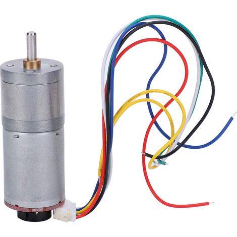 Acouto Gear Motor with Speed Encoder GA25-370 DC Gear Motor Gear Motor with Encoder DC Gear Motor with Large Torque Speed Encoder (DC12V 500RPM) (1/5)