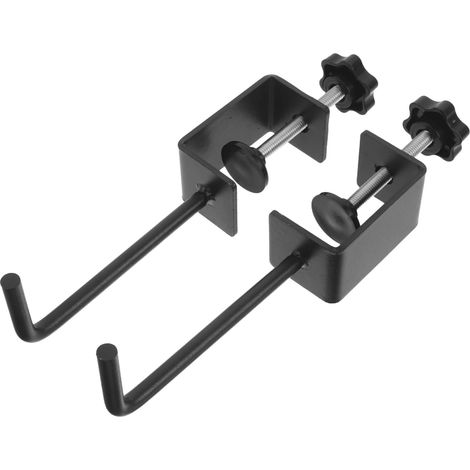 Porte-rouleau de papier réglable en métal noir, 2 pièces (1/5)