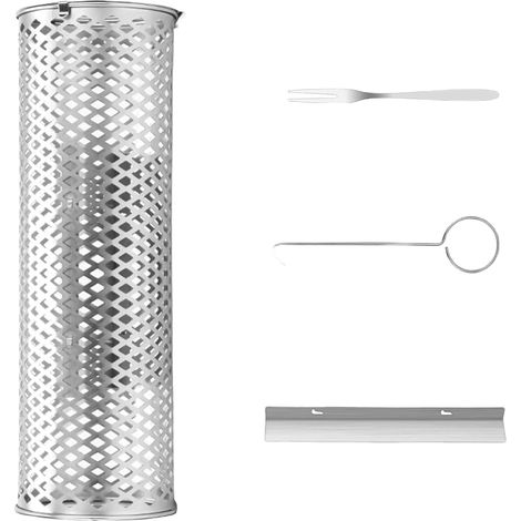 Rollbarer Grillkäfig, Grillkorb für den Außenbereich, Grill aus Edelstahl, 30 x 10 cm