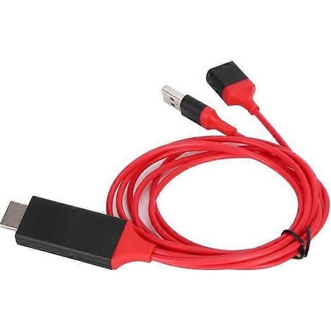 Câble adaptateur AV 1080p pour téléphone portable vers TV, universel HDTV pour téléphones portables et tablettes, streaming vidéo, audio et musical (1/5)