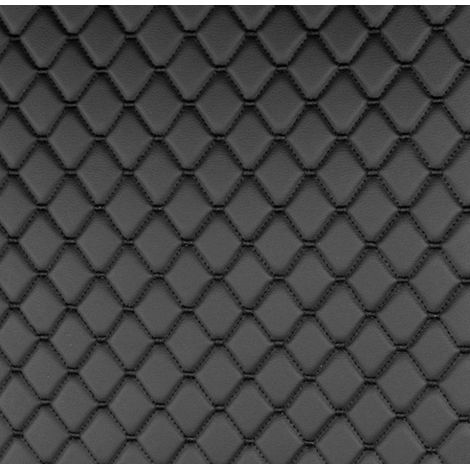 Tapis en simili cuir noirs pour MAN TGX, boîte automatique, grand coffre, un tiroir, matelassés, qualité de luxe