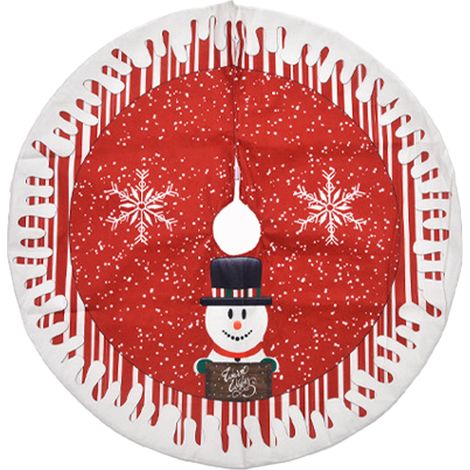 Jupe Pour Arbre De Noël - Tapis Doux En Peluche Pour Décoration D'Arbre - Idéal Pour Salon Fête De Fin D'Année Et Mariage - 1 Pièce (1/5)