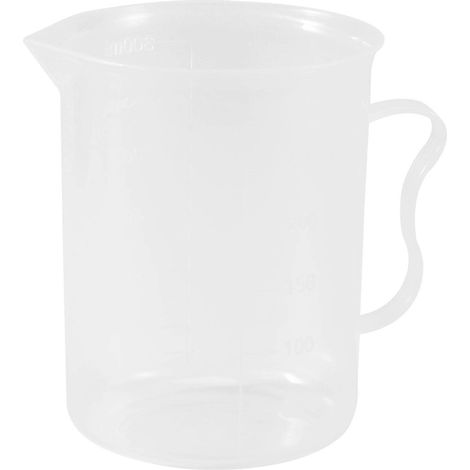 250-ml-Messbecher, Graduierter Becher, Transparenter, stabiler weißer Kunststoff für präzise Messungen in Küche und Labor (1/5)