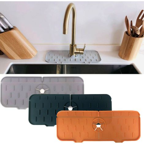 Protections anti-éclaboussures pour éviers, protège-éviers compatibles avec les éviers, tapis en silicone compatibles avec les cuisines (1/5)