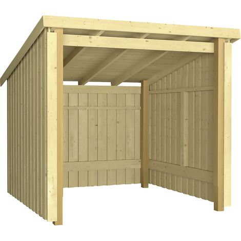 Plus Fahrradunterstand Nordic 213 x 208 cm natur offen (1/3)
