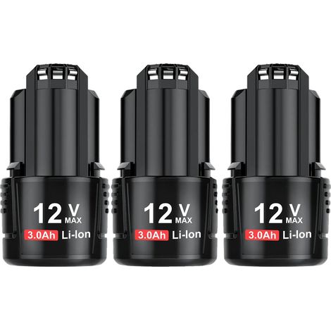 Bosch BAT411 Ersatzbatterie, 3000mAh Kapazität, 12V Li-Ion Leistung, 3Stk 3.0Ah Batterie (1/2)