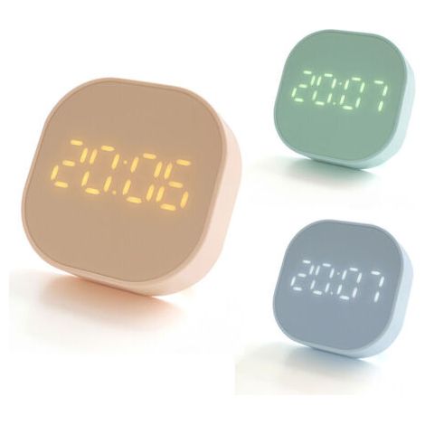 Aiperq – Pink Chronograph Alarm Clock – Dual Temperature Display – Kitchen Timer – Magnetic Mounting – Dimensions 8.2 x 8.2 x 2.6 cm (1/3)
