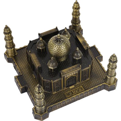Maquette du Taj Mahal, Inde, artisanat en métal, monument historique mondial, ornements créatifs du Taj Mahal