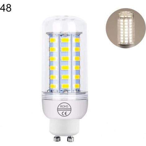 Tube LED - Lumière de maïs GU10 220 V 48 LEDs 3000K 6500K Intérieur PC Fibre de Verre Ignifuge Unité (1/2)