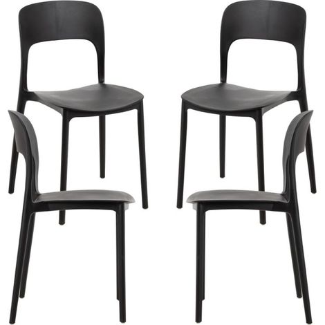 Packs Sillas Jardín - Pack 4 Sillas Ambiance - Negro (1/5)