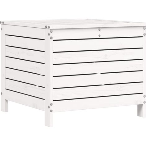 Maison Exclusive - Gartenhocker Weiß 62x63,5x53,5 cm Massivholz K