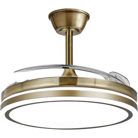 Ventilador LED aspas retráctiles Evo Cuero 72W