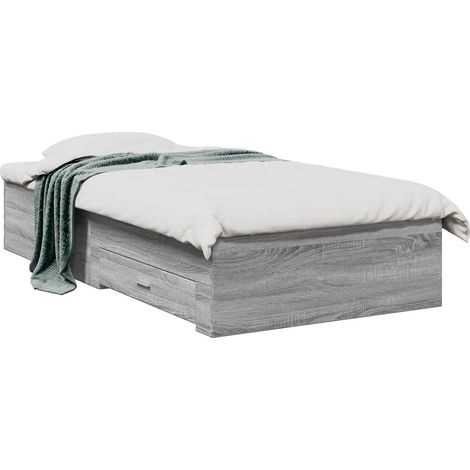 Bed Frame with Storage Grey Sonoma 80 x 200 cm Engineered Wood vidaXL (1/5)