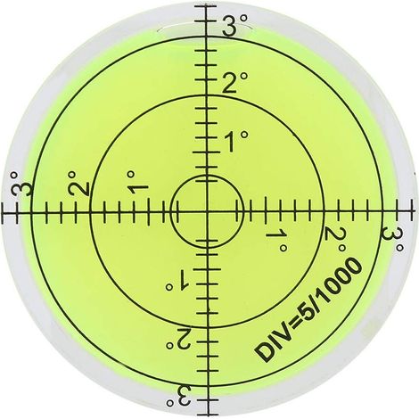 Bulle de niveau - Outil de mesure de diamètre compact de 60 mm Bulle de niveau ronde portable avec échelle pour balance de plate-forme de caméra (1/5)