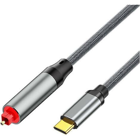 Câble audio USB-C vers fibre optique, câble USB-C vers fibre optique SPDIF, câble adaptateur TV vers carte son, câble adaptateur ordinateur portable vers carte son (1/5)