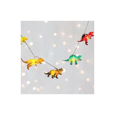 LED-Lichterkette mit Dinosaurier-Motiv, 2 m oder 10 m, warmweiß, für Kinderzimmer, festliche Atmosphäre, batteriebetrieben (1/5)