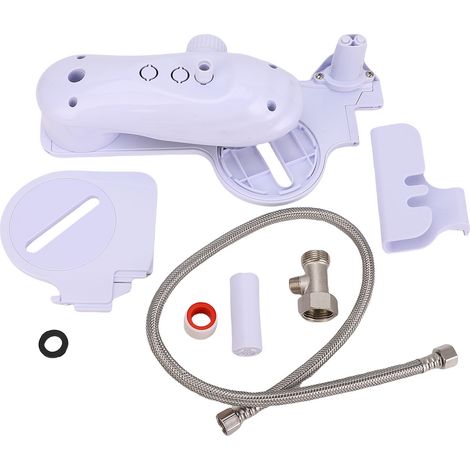 Attache bidet siège WC autonettoyant double buse – Support téléphone contrôle pression eau 3 modes pliable, salle de bain (1/2)