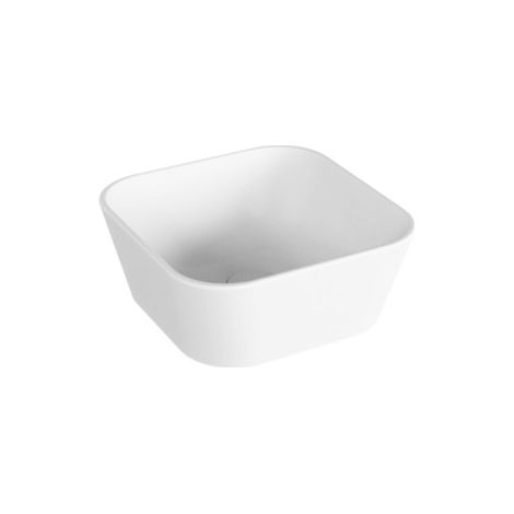 Lavabo Build appoggio salvaspazio 35x35 in ceramica bianco lucido (1/3)