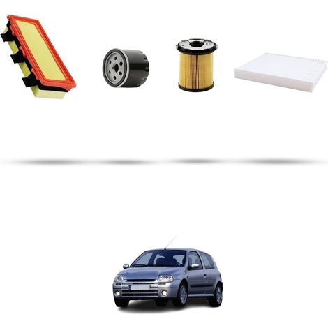 Kit tagliando 4 filtri compatibile con Renault Clio II 1.9 Diesel 47kw Dal 1998 (1/5)