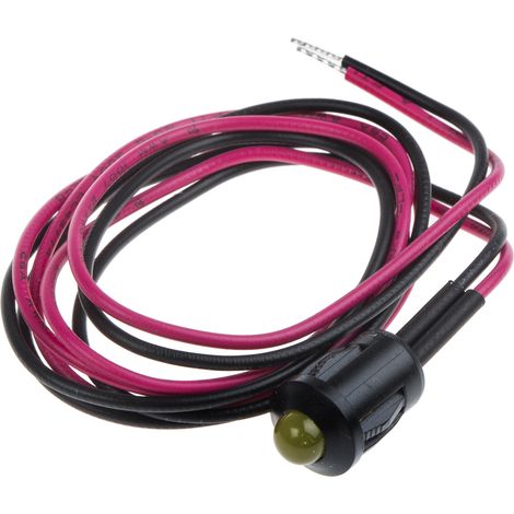 Voyant LED lumineux Jaune RS PRO, dia. 8mm, 2V c.c. ( Prix pour 1 )