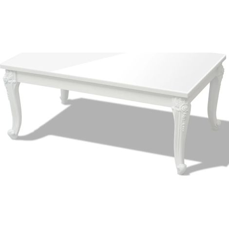 Maison Exclusive - Couchtisch 100x60x42 cm Hochglanz-Weiß